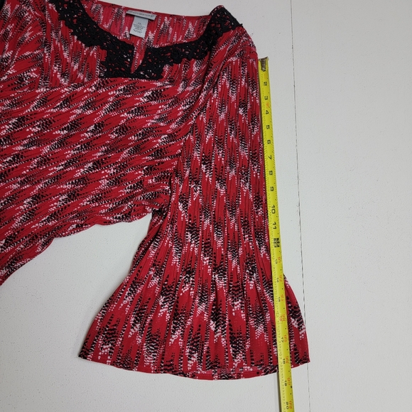 Catherines Red and Black Blouse - Picture 7 of 9